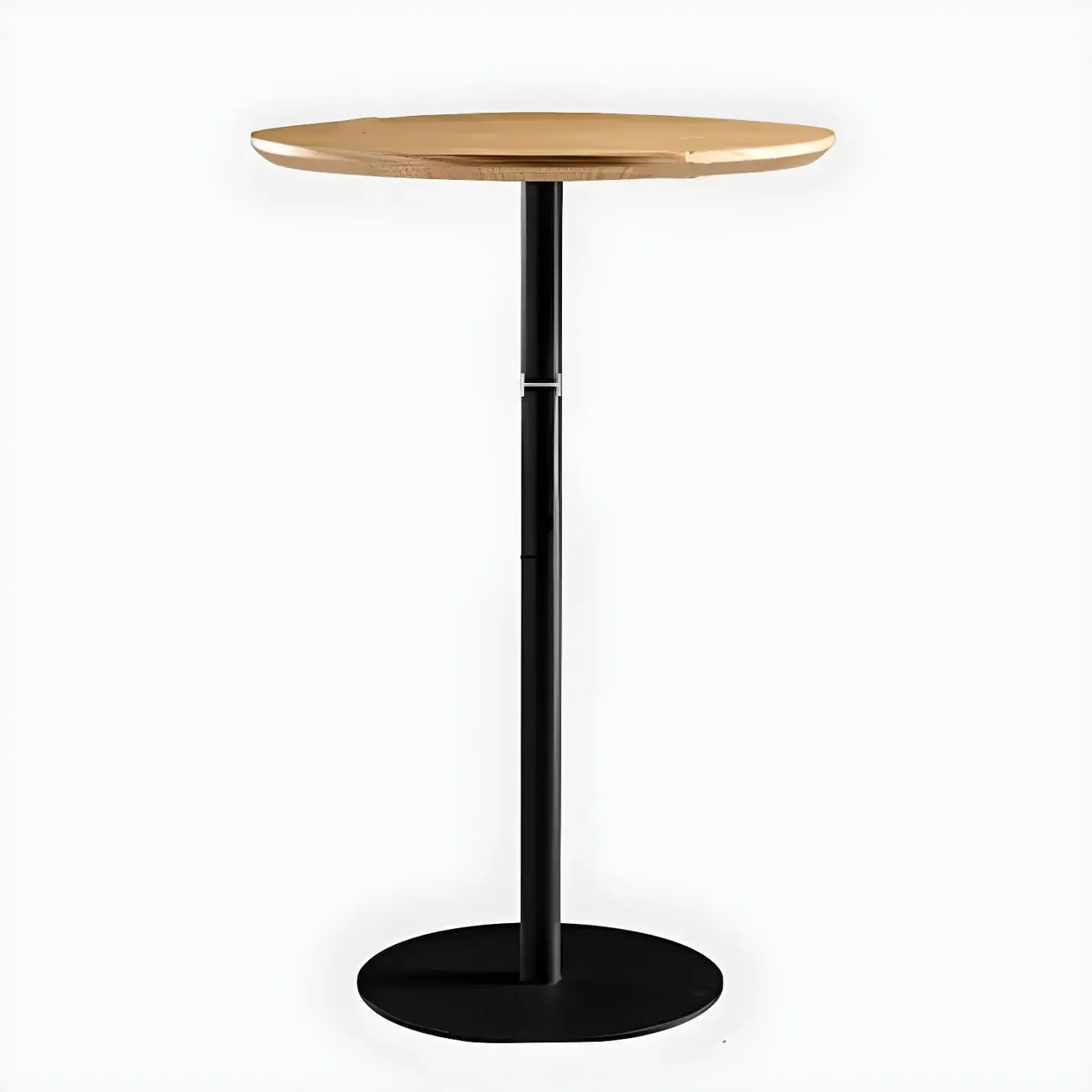 Contemporary Wooden Top Round Bar Table for Dining Image - 3