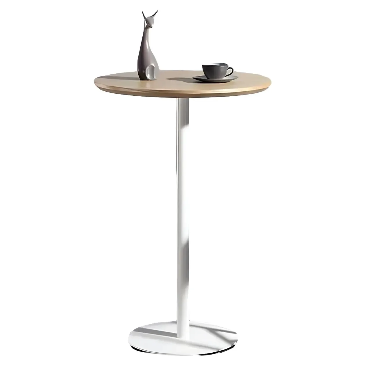 Contemporary Wooden Top Round Bar Table for Dining Image - 9