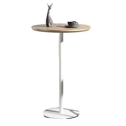 Contemporary Wooden Top Round Bar Table for Dining Image - 9
