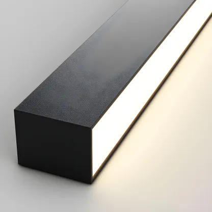 24"-39.5" L Stylish Black Linear LED Flush Ceiling Light Image - 10