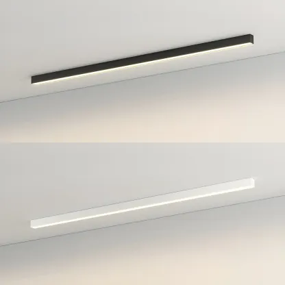 24"-39.5" L Stylish Black Linear LED Flush Ceiling Light Image - 14