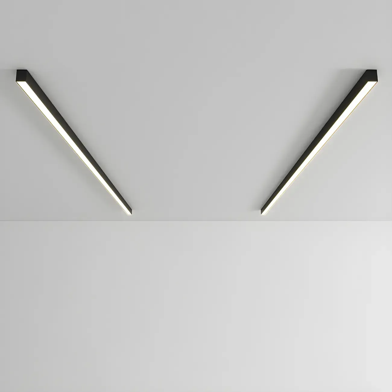 24"-39.5" L Stylish Black Linear LED Flush Ceiling Light Image - 18