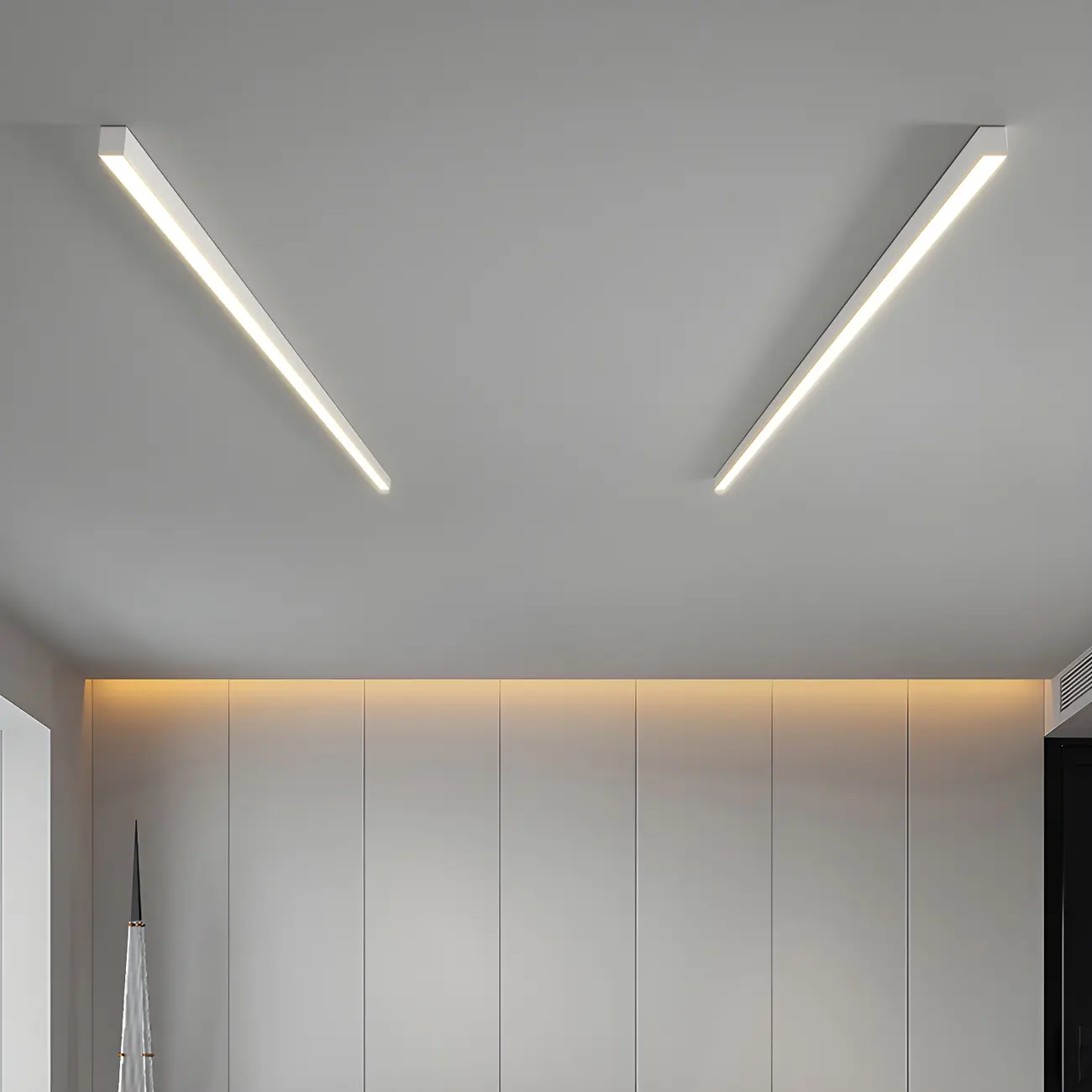 24"-39.5" L Stylish Black Linear LED Flush Ceiling Light Image - 19 | homeyfad