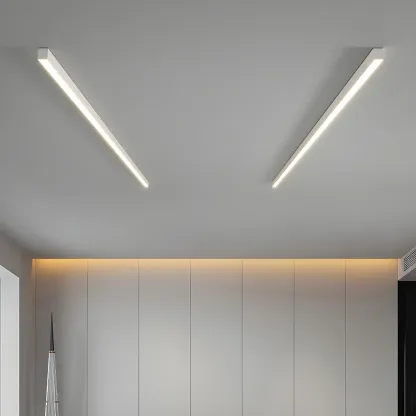 24"-39.5" L Stylish Black Linear LED Flush Ceiling Light Image - 19