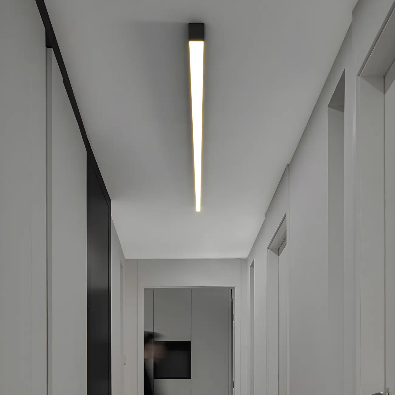 24"-39.5" L Stylish Black Linear LED Flush Ceiling Light Image - 21 | homeyfad