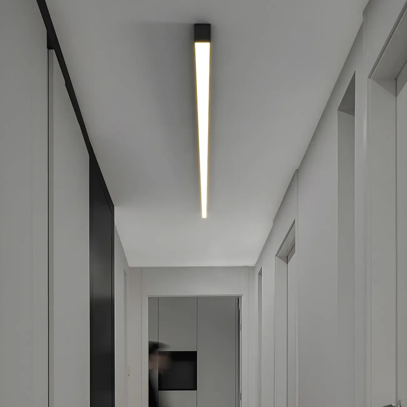 24"-39.5" L Stylish Black Linear LED Flush Ceiling Light Image - 21