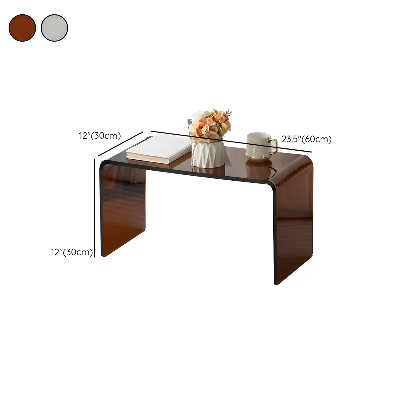 Simple Modern Acrylic Rectangular Coffee Table Image - 13 | homeyfad