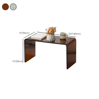 Simple Modern Acrylic Rectangular Coffee Table Image - 15