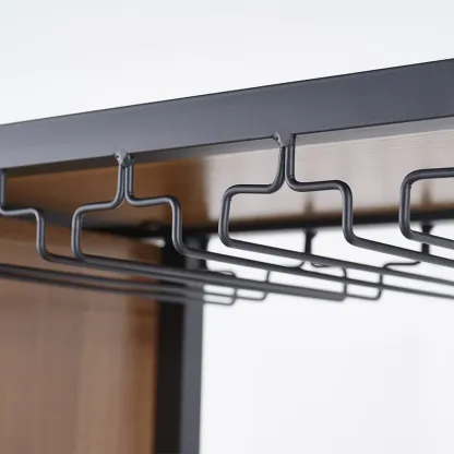 Freestanding Industrial Metal Eco-Board Wine Rack Cabinet Image - 6