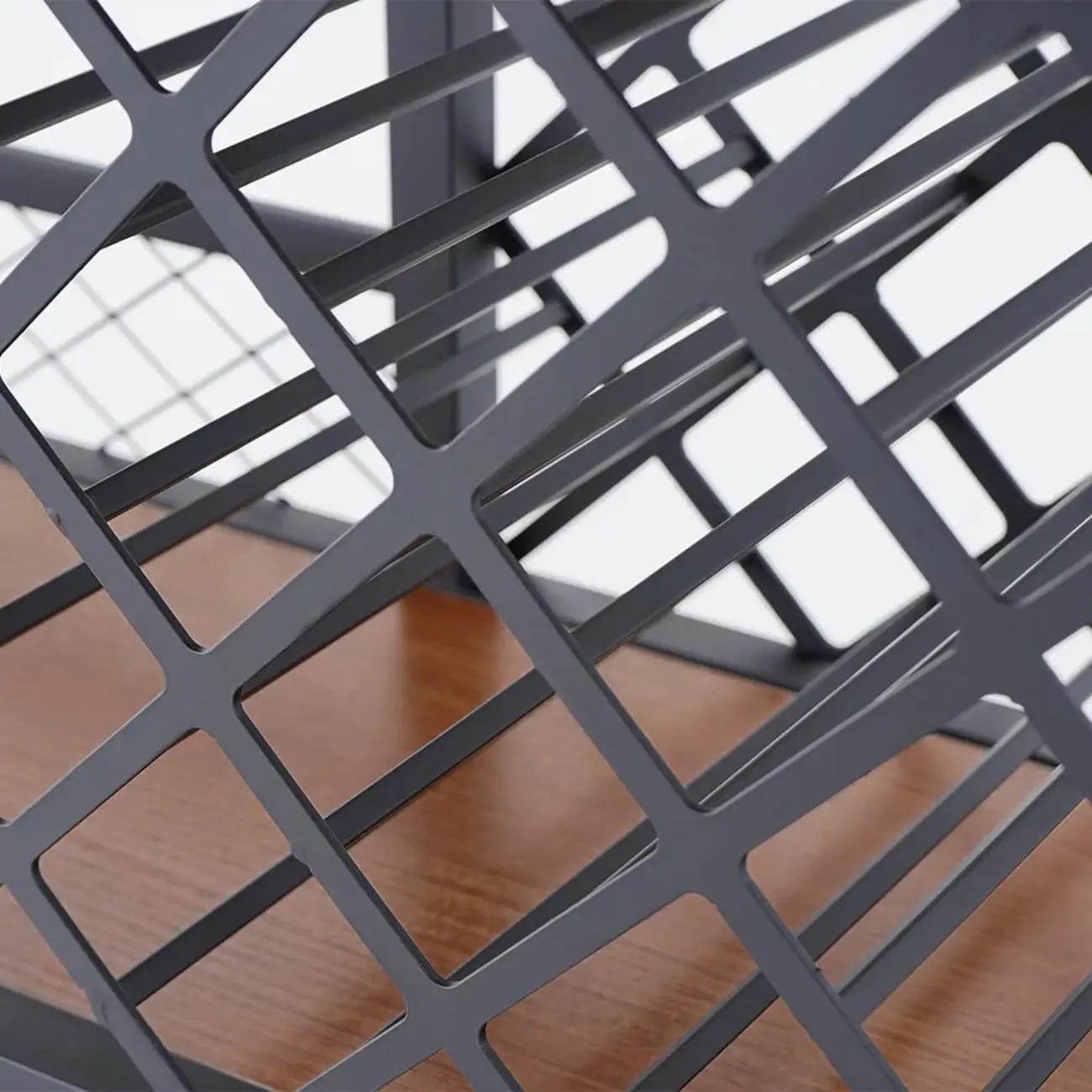 Freestanding Industrial Metal Eco-Board Wine Rack Cabinet Image - 8 | homeyfad