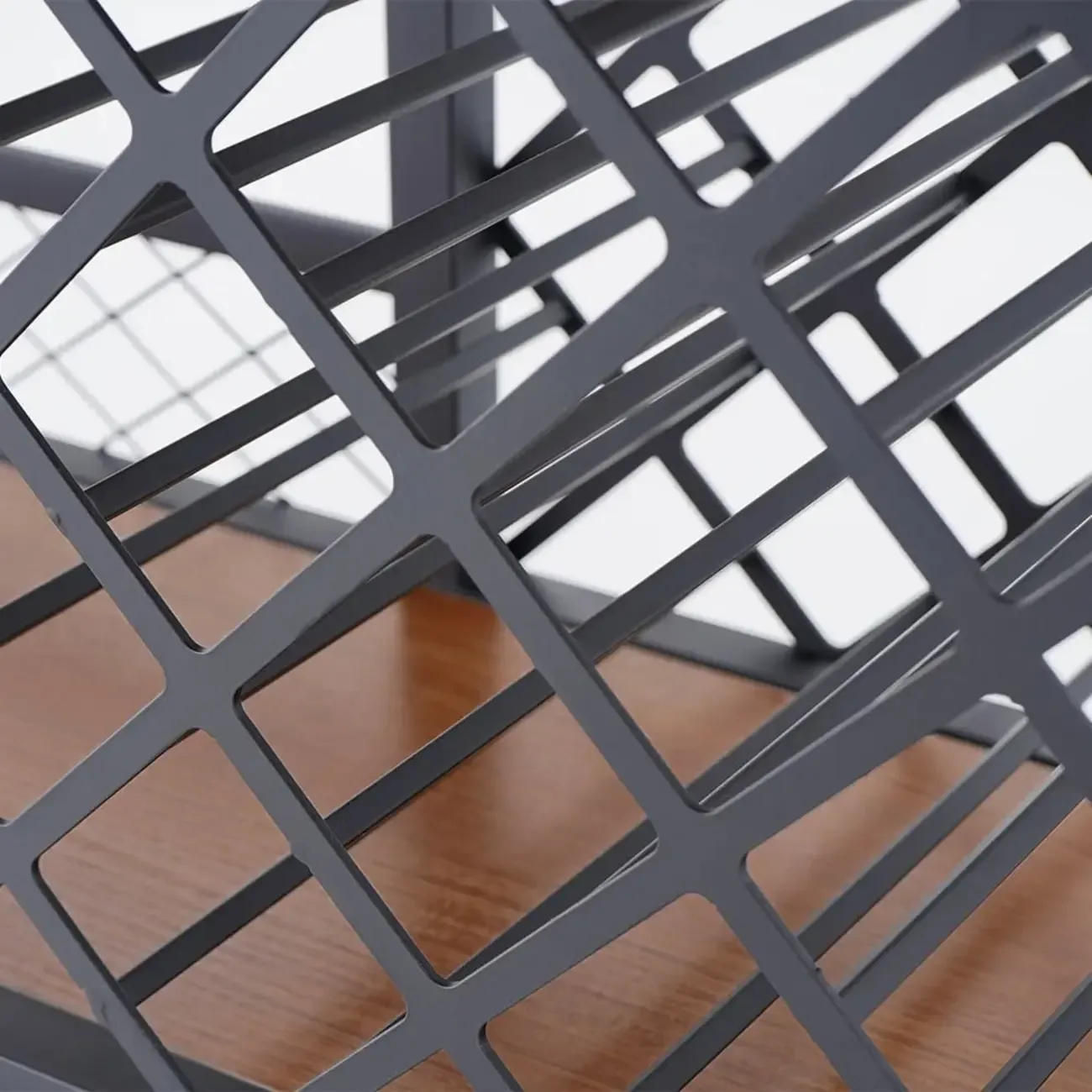 Freestanding Industrial Metal Eco-Board Wine Rack Cabinet Image - 8