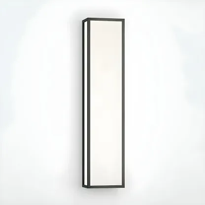 Modern Metal Black Rectangle Wall Light for Outdoor Image - 7