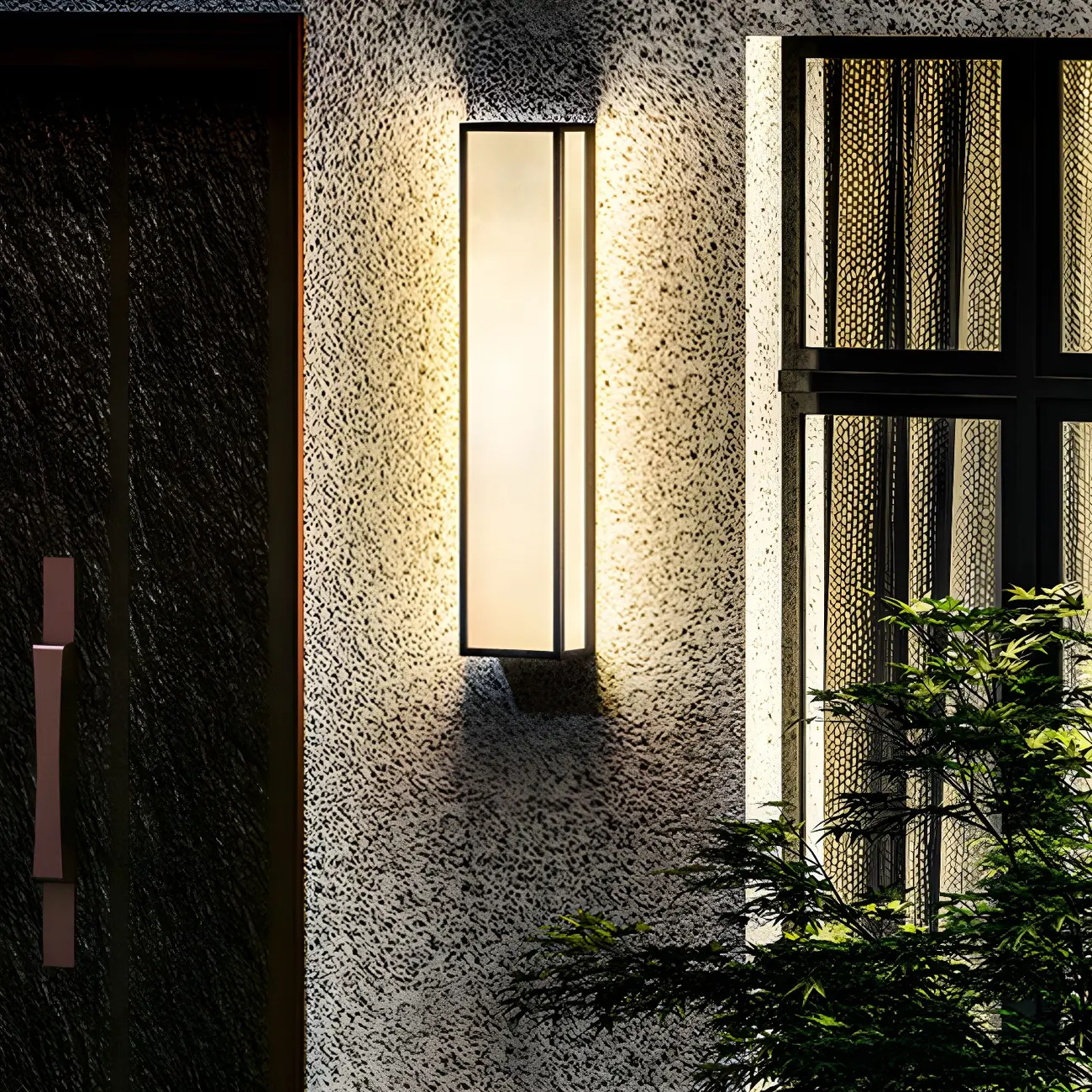 Modern Metal Black Rectangle Wall Light for Outdoor Image - 10 | homeyfad