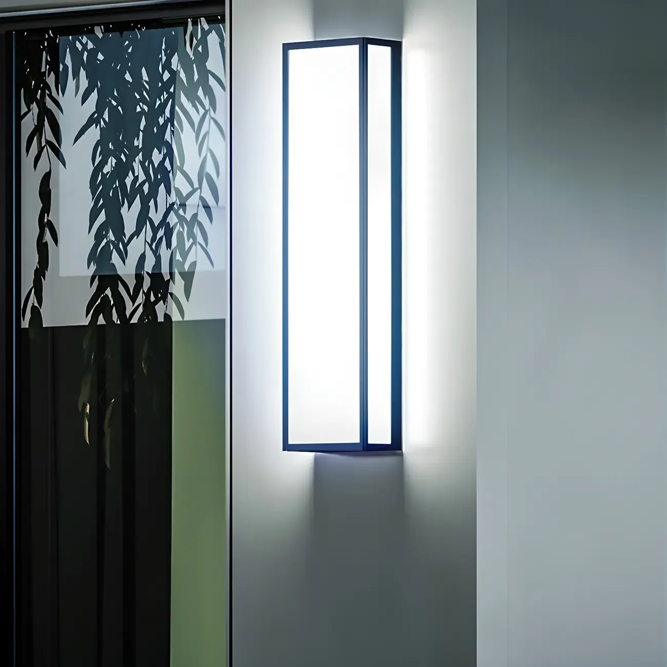 Modern Metal Black Rectangle Wall Light for Outdoor Image - 13