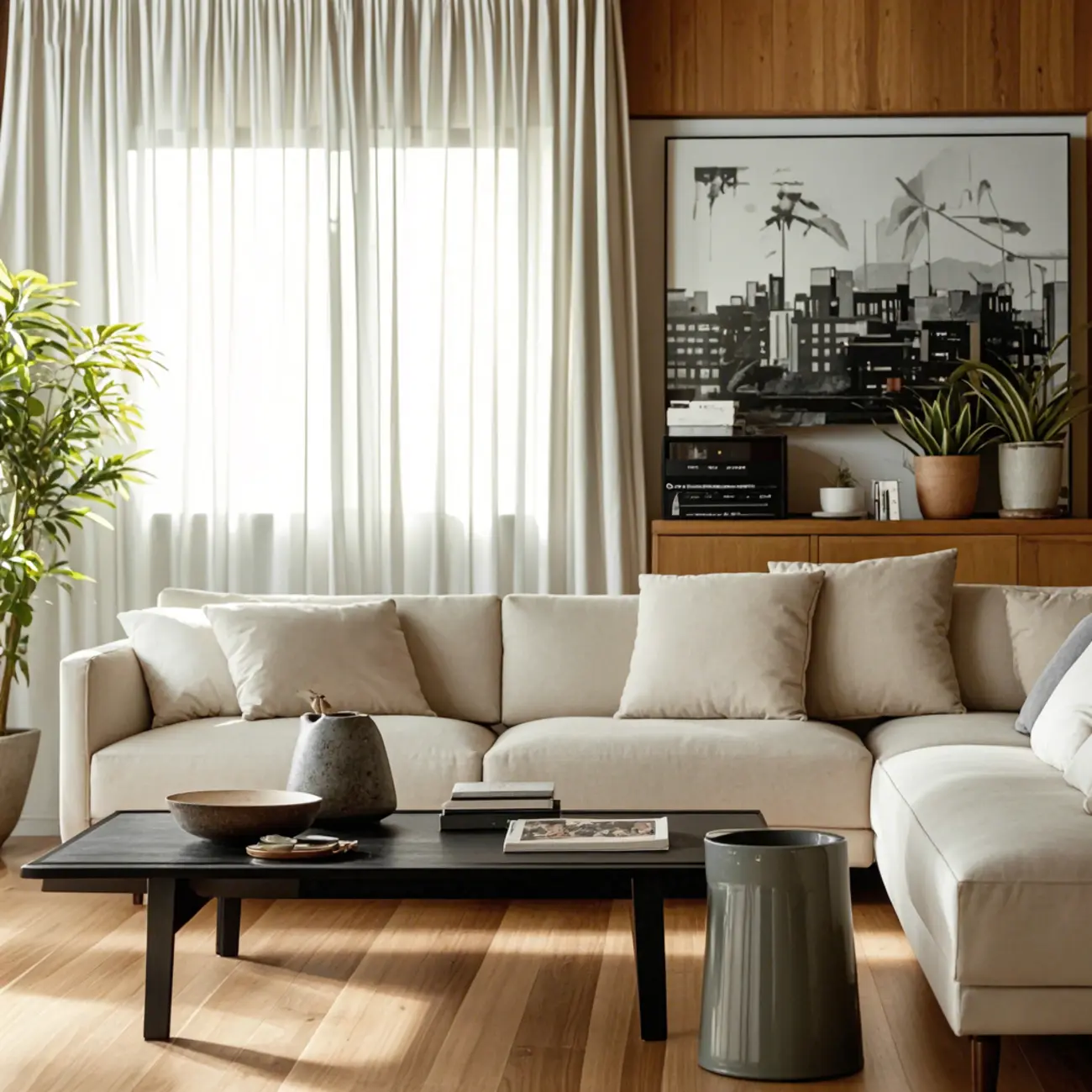 Black Rectangular Chic Rectangle Wood Coffee Table Image - 3 | homeyfad