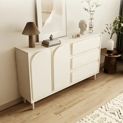 Modern White Wood Dressers & Chests with Soft Close Drawers Image - 1