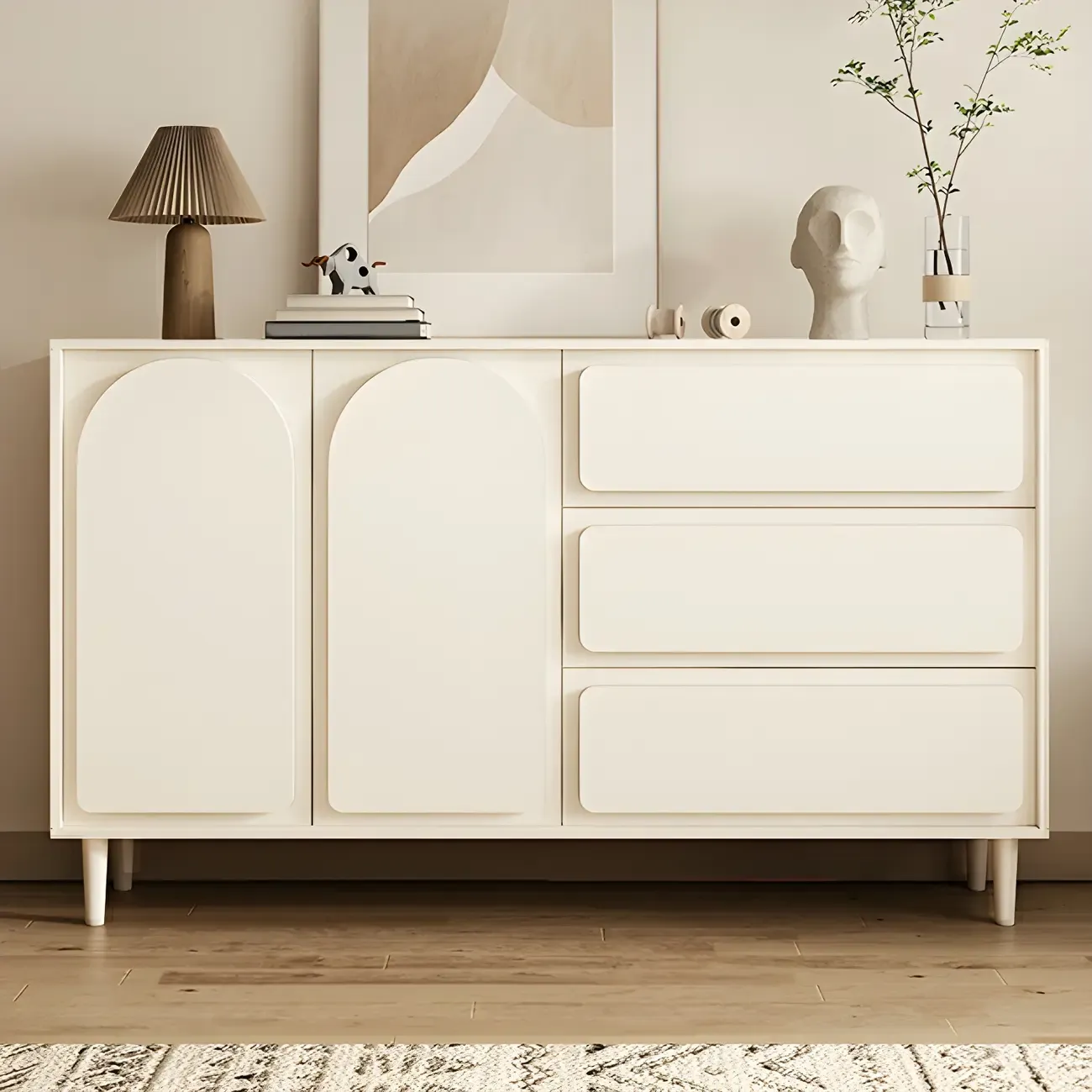 Modern White Wood Dressers & Chests with Soft Close Drawers Image - 2