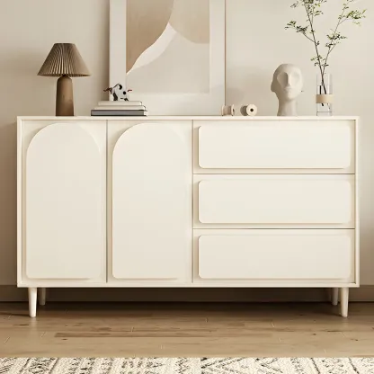 Modern White Wood Dressers & Chests with Soft Close Drawers Image - 2