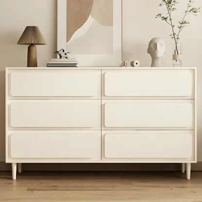 Modern White Wood Dressers & Chests with Soft Close Drawers Image - 3