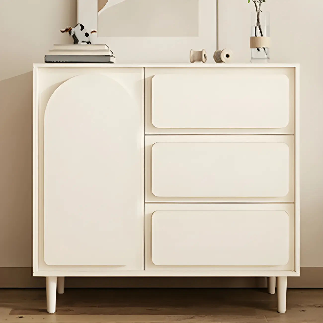 Modern White Wood Dressers & Chests with Soft Close Drawers Image - 5 | homeyfad