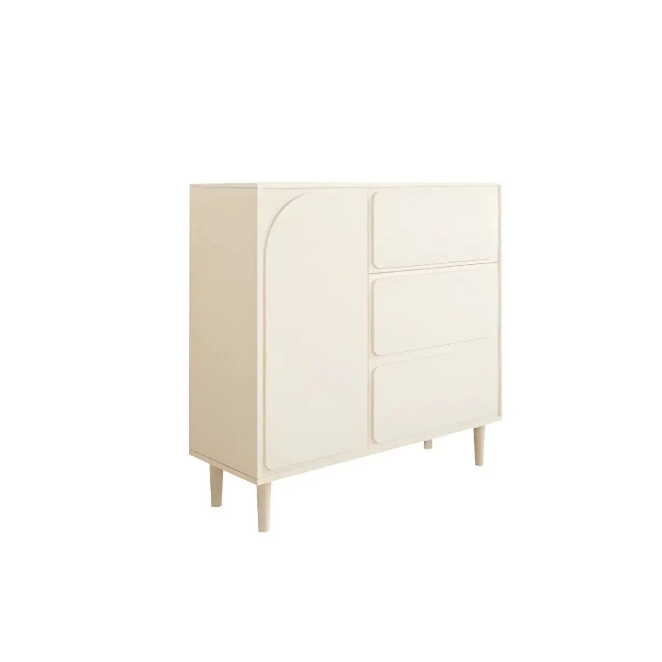 Modern White Wood Dressers & Chests with Soft Close Drawers Image - 10