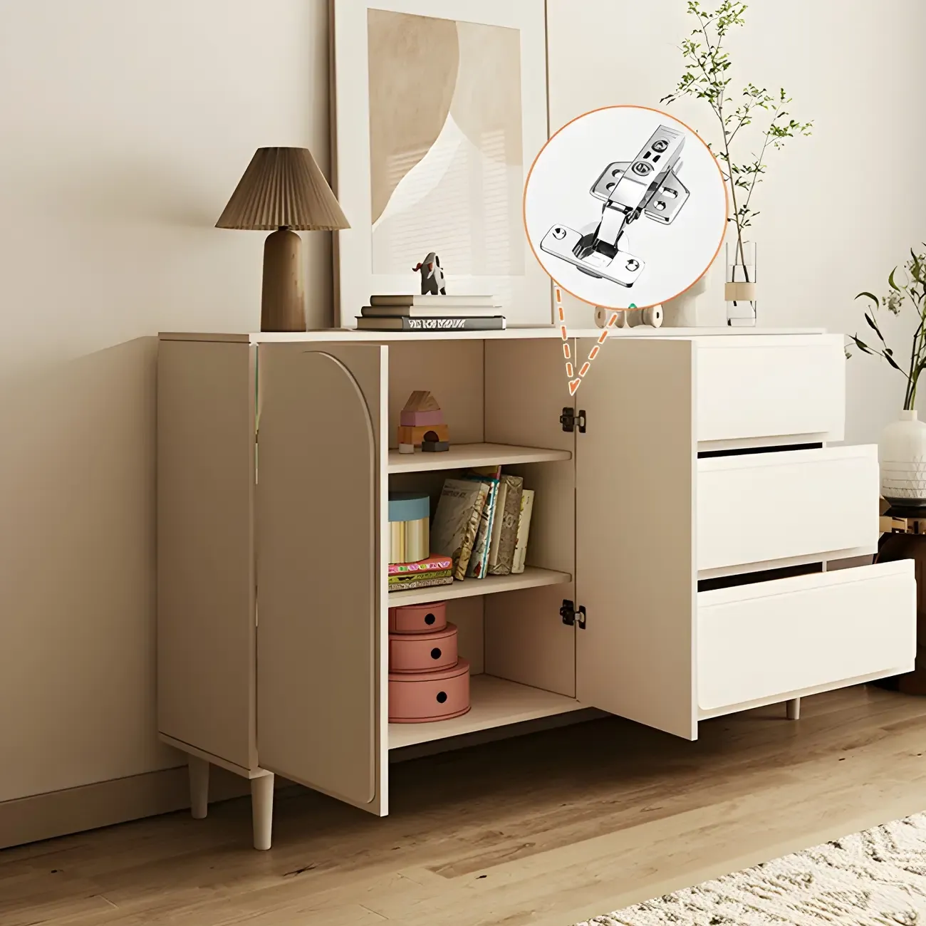 Modern White Wood Dressers & Chests with Soft Close Drawers Image - 14