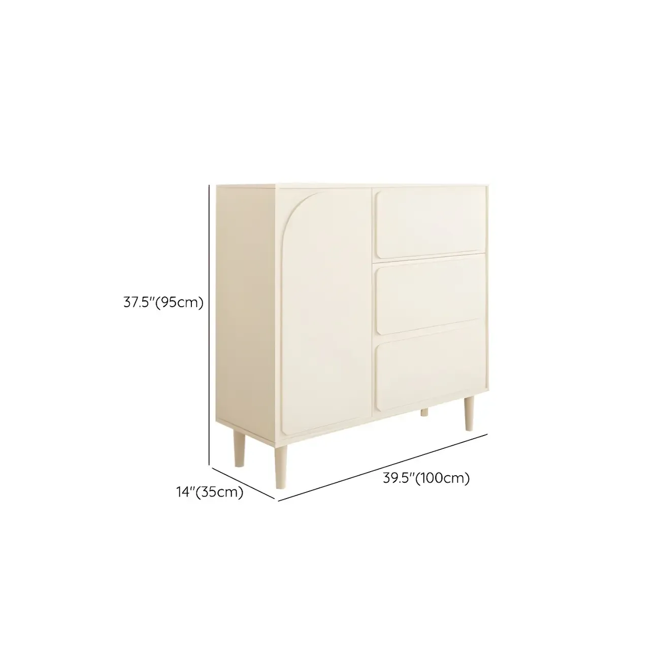 Modern White Wood Dressers & Chests with Soft Close Drawers #size