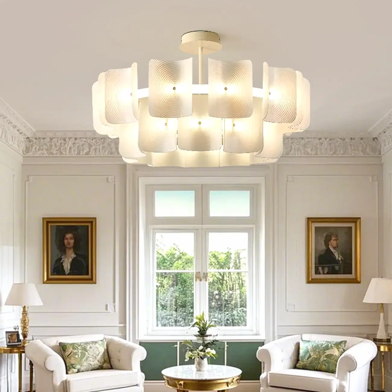 Modern LED Fingerprint Chandelier with Third-Gear Dimming  Image - 1 | homeyfad