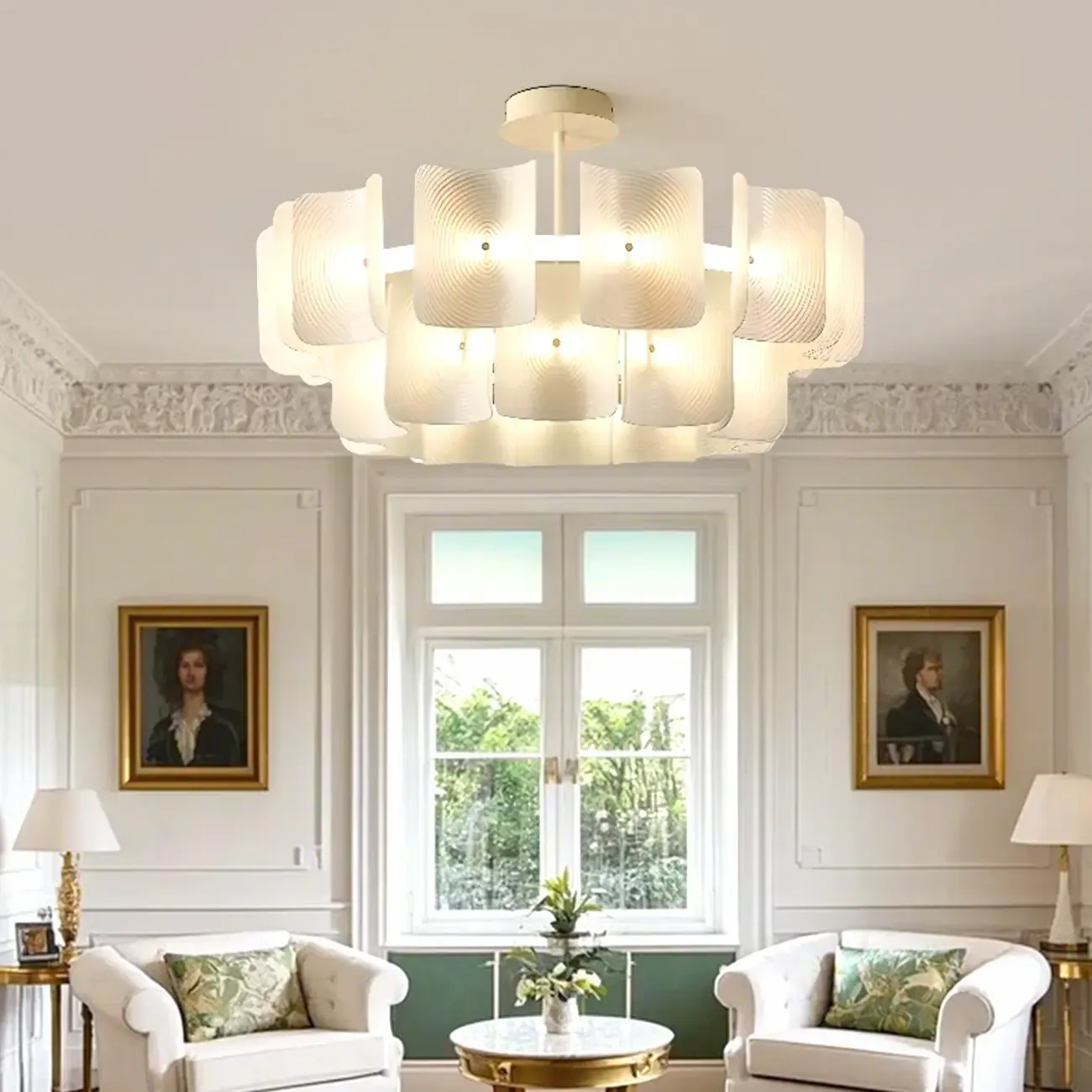 Modern LED Fingerprint Chandelier with Third-Gear Dimming  Image - 1