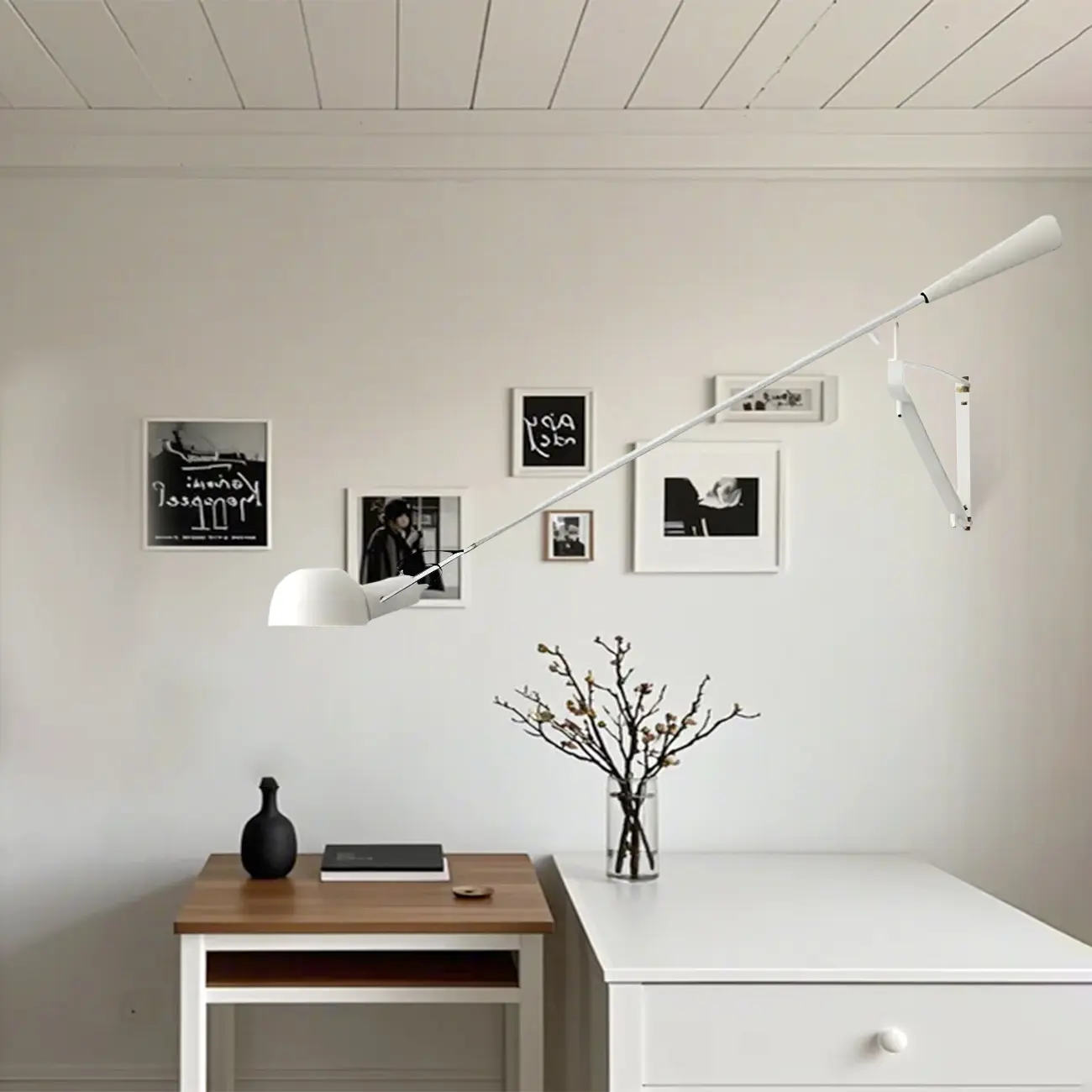 Postmodern Metal Long Swing Arm Wall Light Image - 5 | homeyfad