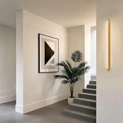 Modern Wood LED Bathroom Vanity Light 3-Gear Dimming Image - 3