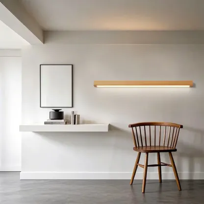 Modern Wood LED Bathroom Vanity Light 3-Gear Dimming Image - 7