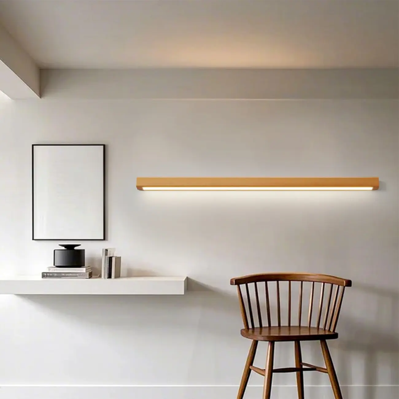 Modern Wood LED Bathroom Vanity Light 3-Gear Dimming Image - 8 | homeyfad