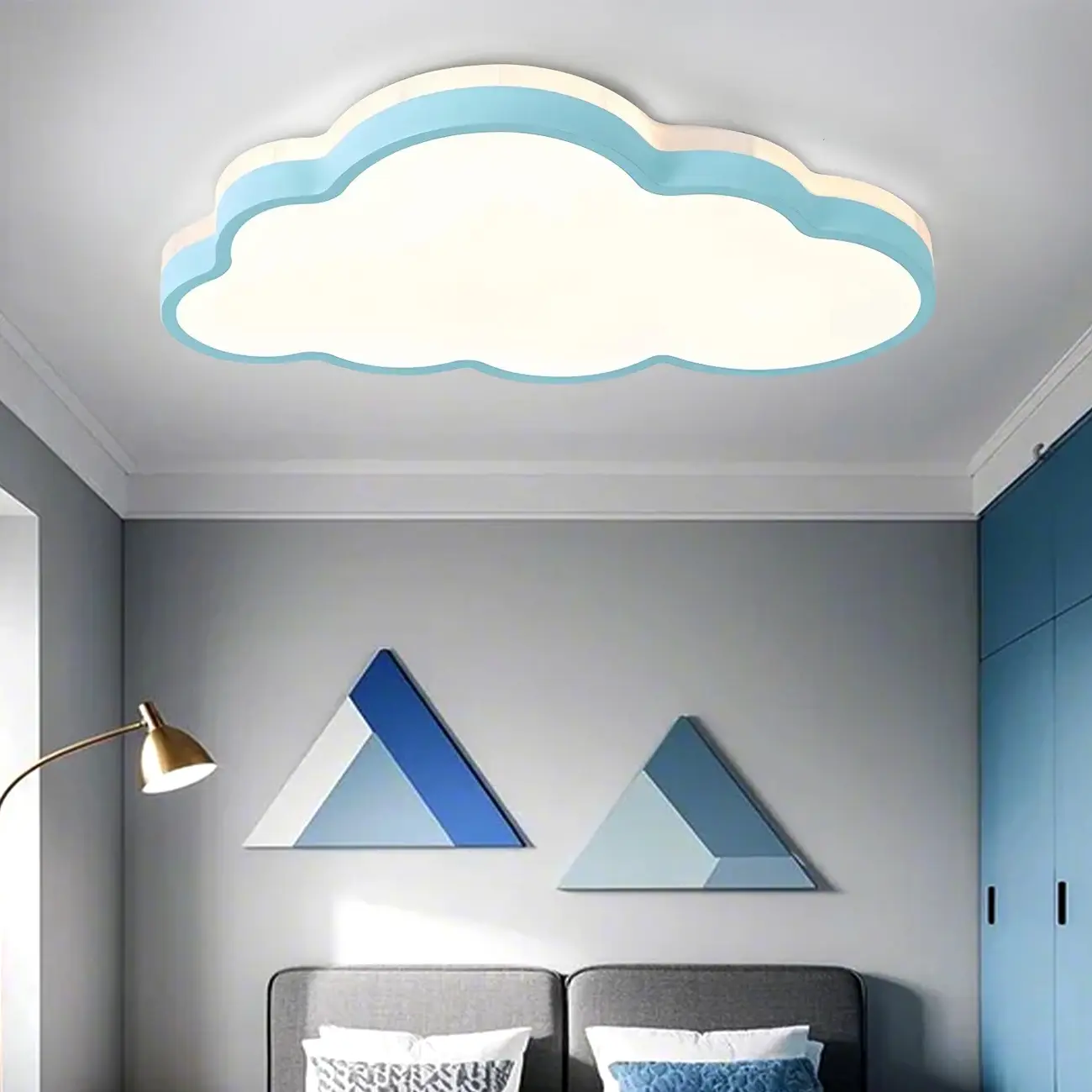 Dimmable LED Cloud Shape Flush Mount Ceiling Light for Kids Image - 3 | homeyfad