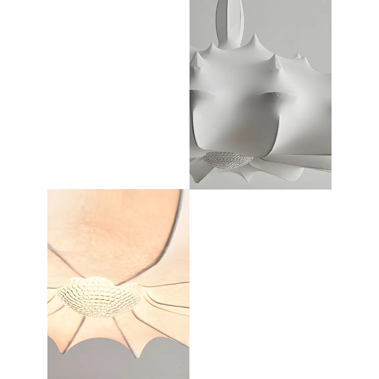 Modern White Flower-Shaped Drum Chandelier Height Adjustable Image - 10 | homeyfad