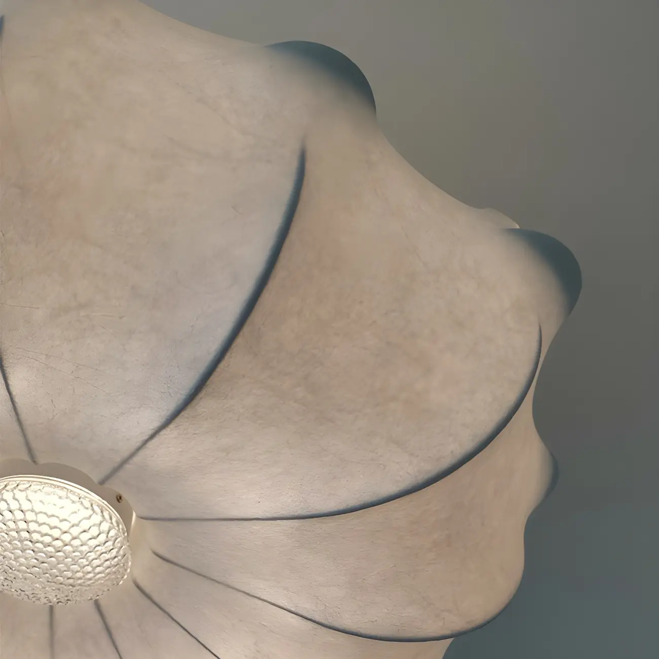 Modern White Flower-Shaped Drum Chandelier Height Adjustable Image - 8 | homeyfad
