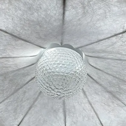 Modern White Flower-Shaped Drum Chandelier Height Adjustable Image - 7