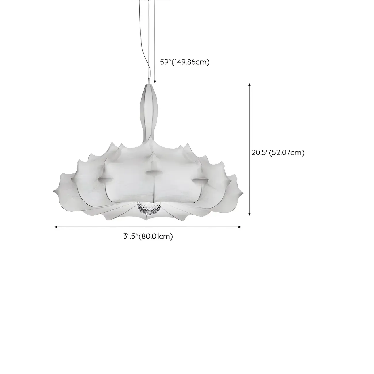 Modern White Flower-Shaped Drum Chandelier Height Adjustable Image - 14