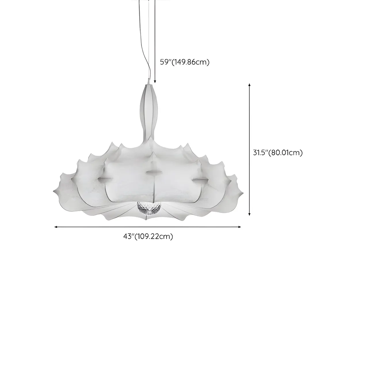 Modern White Flower-Shaped Drum Chandelier Height Adjustable Image - 15 | homeyfad