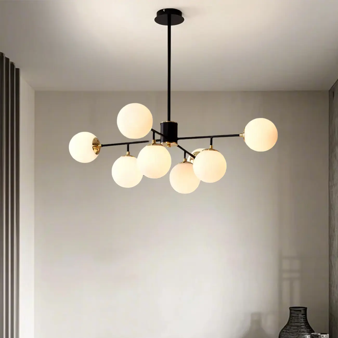 Modern Glass Globe Chandelier for Living Room Decor Image - 7 | homeyfad