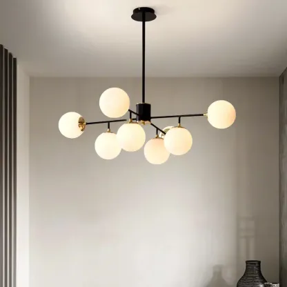 Modern Glass Globe Chandelier for Living Room Decor Image - 7