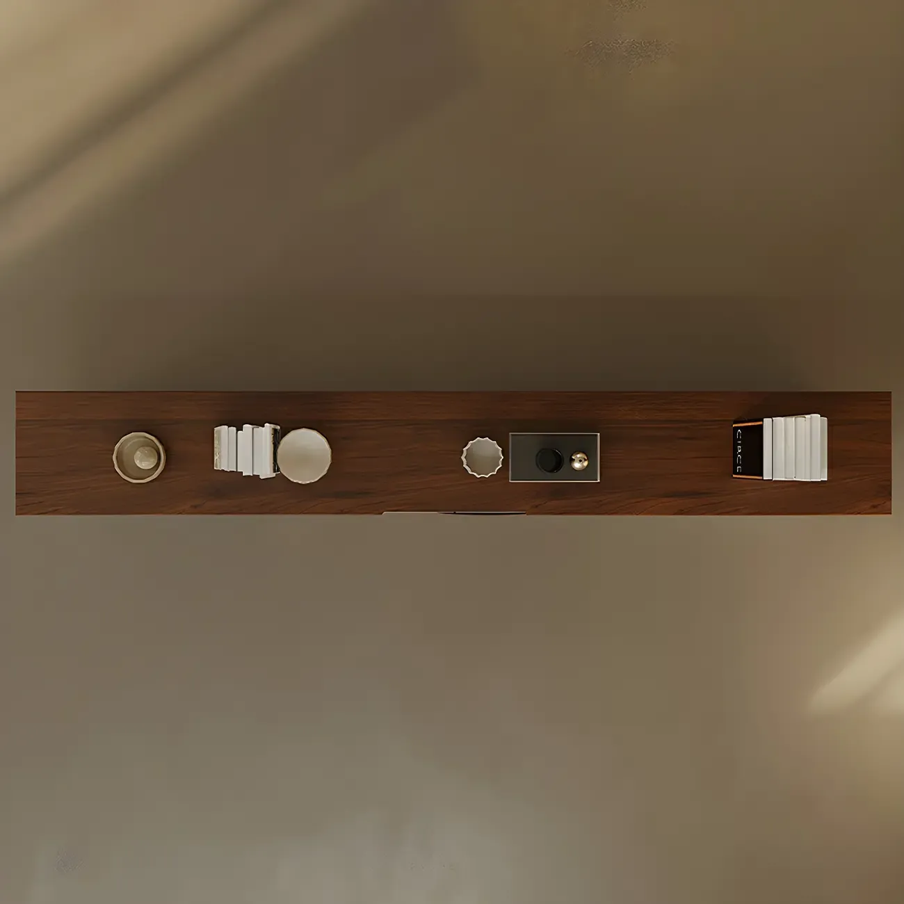 Industrial Wooden Mueble Flotante Para TV Stand with 4-Drawers Image - 5