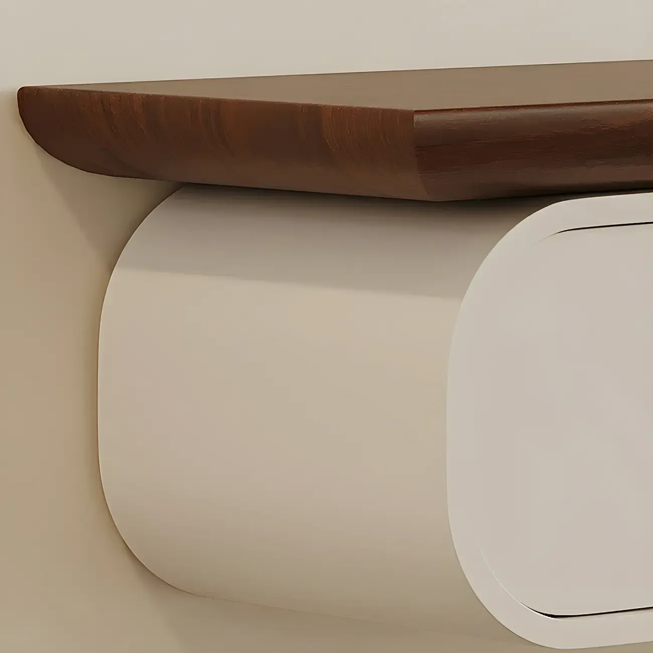 Industrial Wooden Mueble Flotante Para TV Stand with 4-Drawers Image - 7