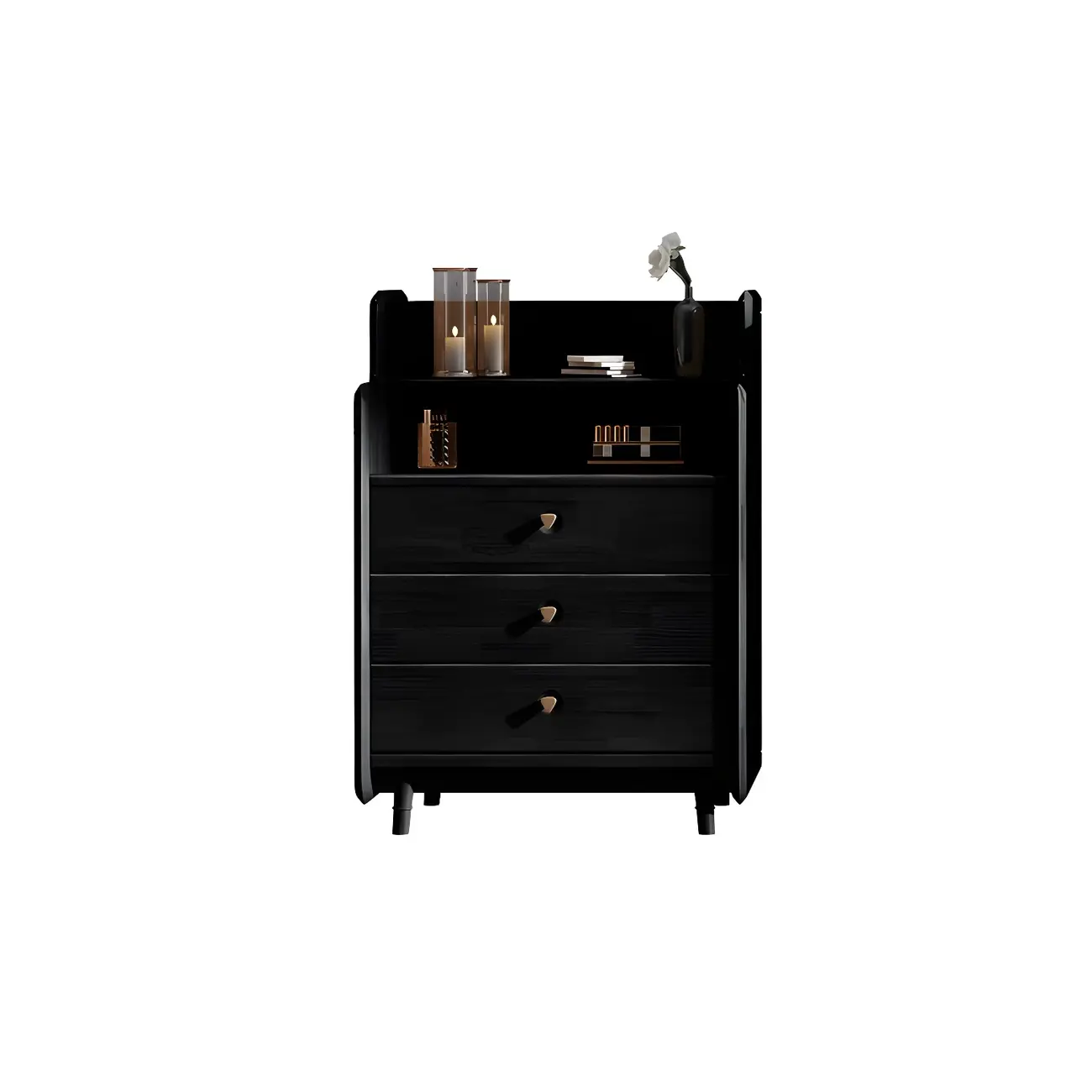 Brown Wood Rattan Front Accent Chest with Multi-Drawer | homeyfad