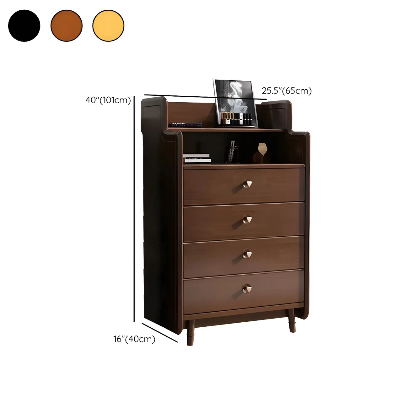 Brown Wood Rattan Front Accent Chest with Multi-Drawer | homeyfad