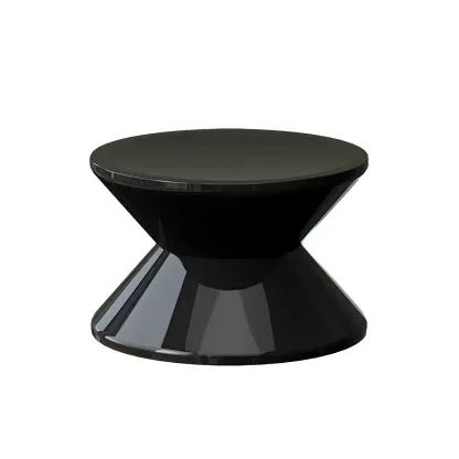 Modern  Orange Bedside Table Round Acrylic Nightstand Image - 12