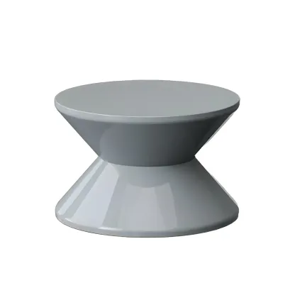 Modern  Orange Bedside Table Round Acrylic Nightstand Image - 10