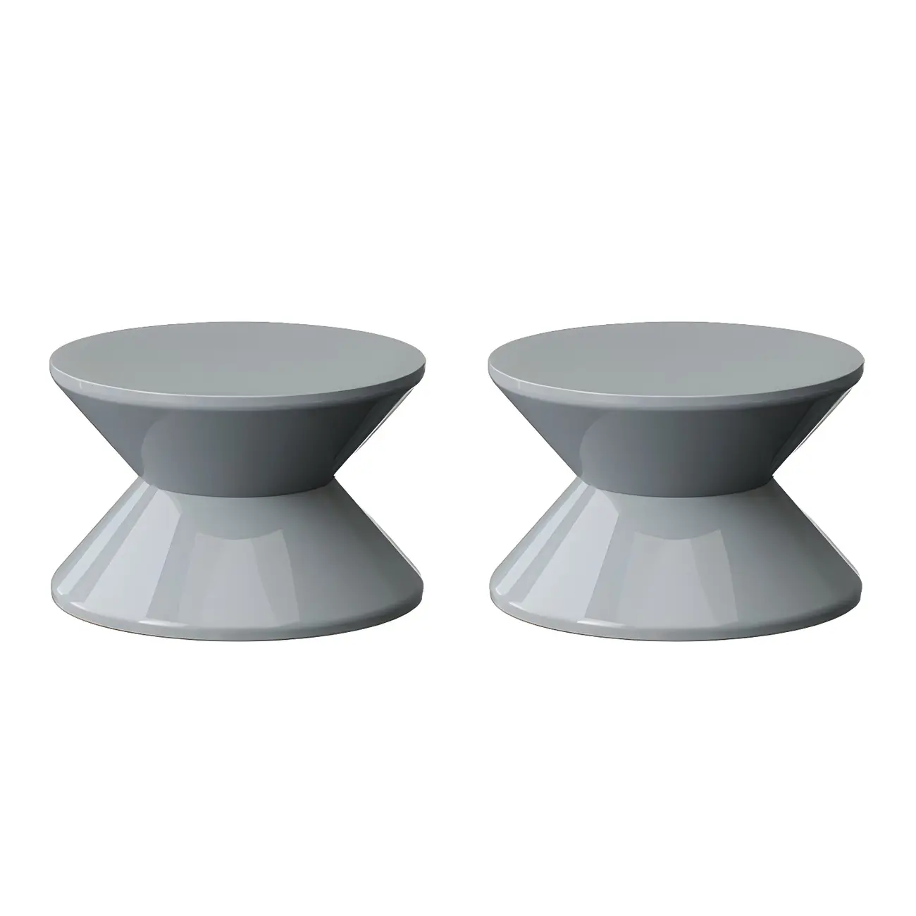 Modern  Orange Bedside Table Round Acrylic Nightstand Image - 16 | homeyfad