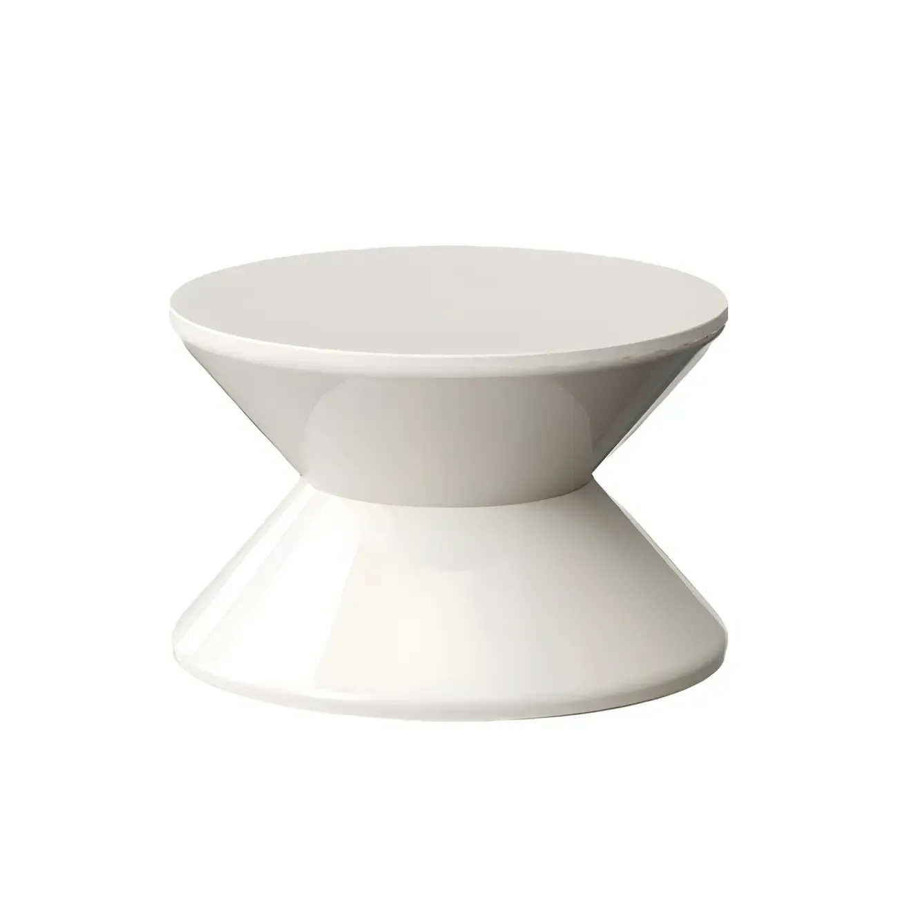 Modern  Orange Bedside Table Round Acrylic Nightstand Image - 7