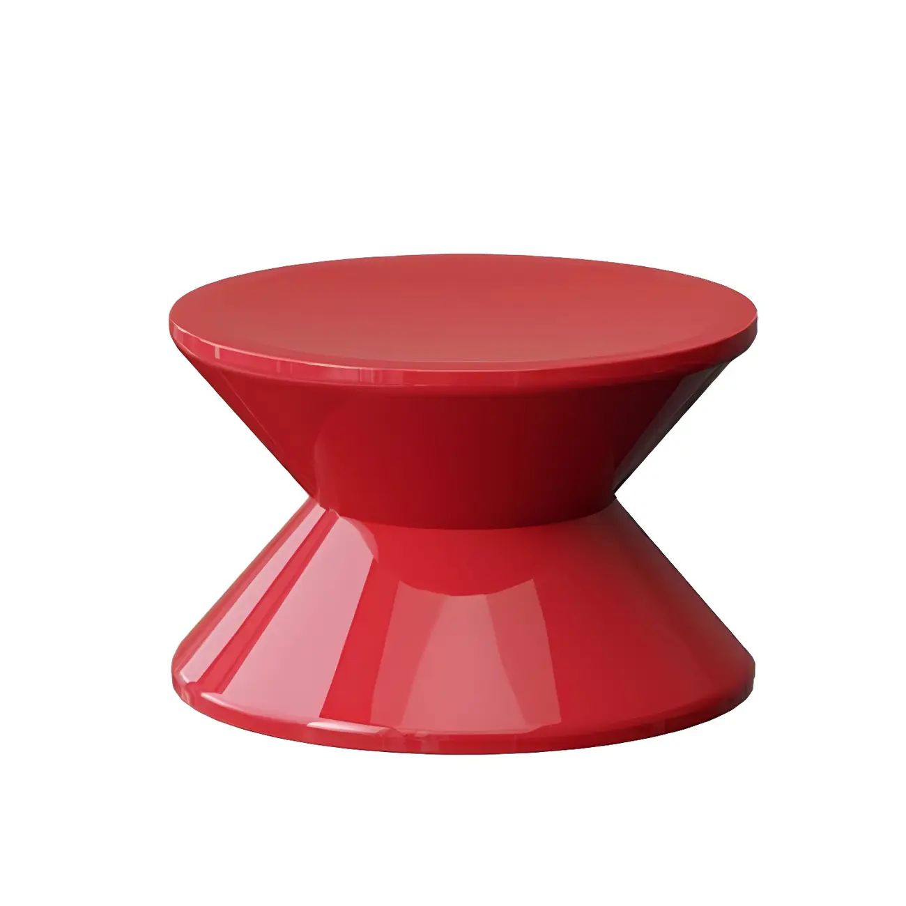 Modern  Orange Bedside Table Round Acrylic Nightstand Image - 8 | homeyfad